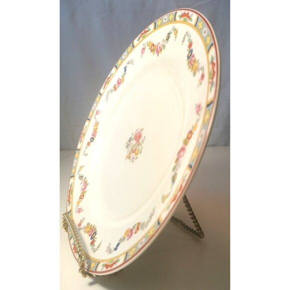 Plate Hand Painted antique early 1900s Johnson Brothers includes antique stand - Picture 2 of 8